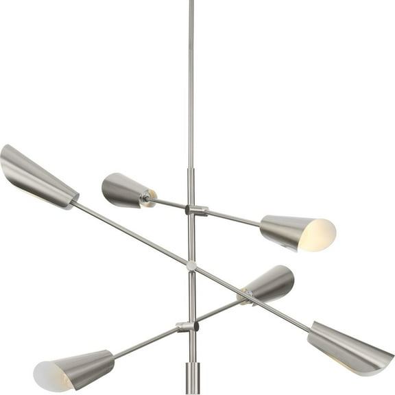 Progress Lighting P400380 Cornett 6 Light 45" Wide Sputnik Chandelier - Nickel