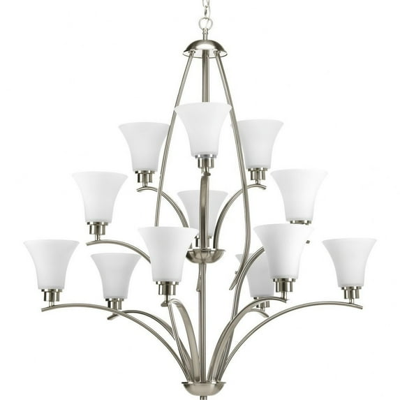 P4497-09-Progress Lighting-Joy - Chandeliers Light - 12 Light in Transitional and Traditional style - 38 Inches wide by 39.63 Inches high-Brushed