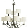 thumbnail image 1 of Progress Lighting P4638-20 Inspire Drum Chandelier, Antique Bronze, 1 of 7