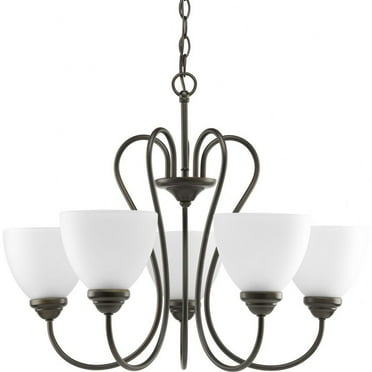 P4666-20-Progress Lighting-Heart - 19.125 Inch Height - Chandeliers Light - 5 Light - Line Voltage-Antique Bronze Finish    -Traditional Installation