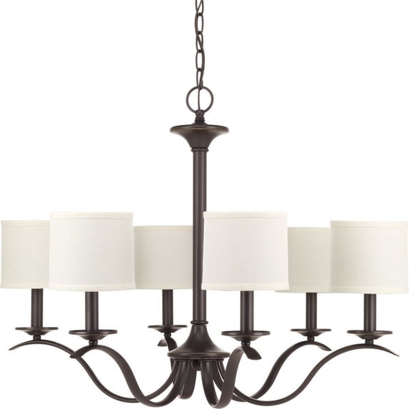 Progress Lighting P4739-20 Inspire Six Light Chandelier Light Antique Bronze