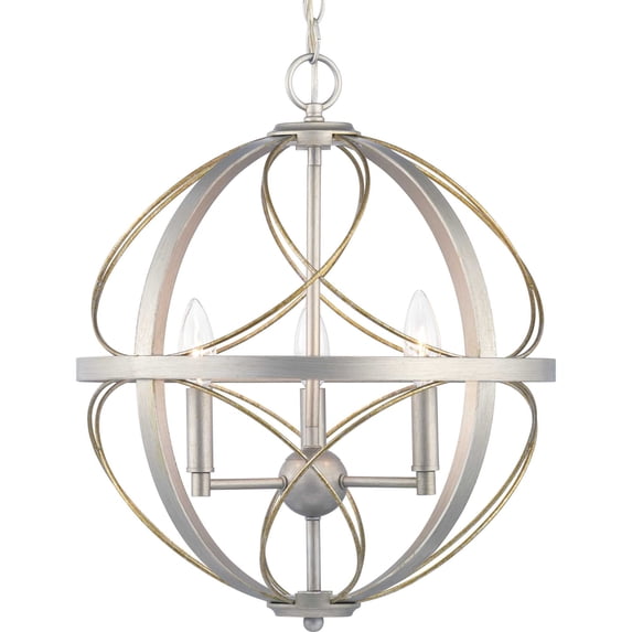 Progress Lighting Brandywine 3-Light Pendant, Steel, Silver Ridge