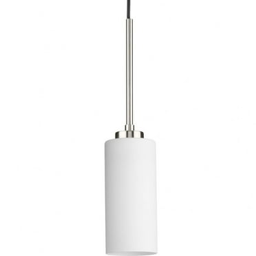 P500404-009-Progress Lighting-Cofield - 1 Light Pendant In Contemporary Style-9.75 Inches Tall and 4 Inches Wide-Brushed Nickel Finish-Etched White