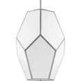 thumbnail image 1 of Progress Lighting Latham 1-Light Pendant, Brushed Nickel, White Art Glass, 1 of 13