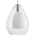 thumbnail image 1 of Carillon Collection One-Light Brushed Nickel Large Contemporary Pendant, 1 of 13