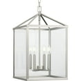 thumbnail image 1 of Progress Lighting P500440 Hillcrest 4 Light 13" Wide Pendant - Nickel, 1 of 12