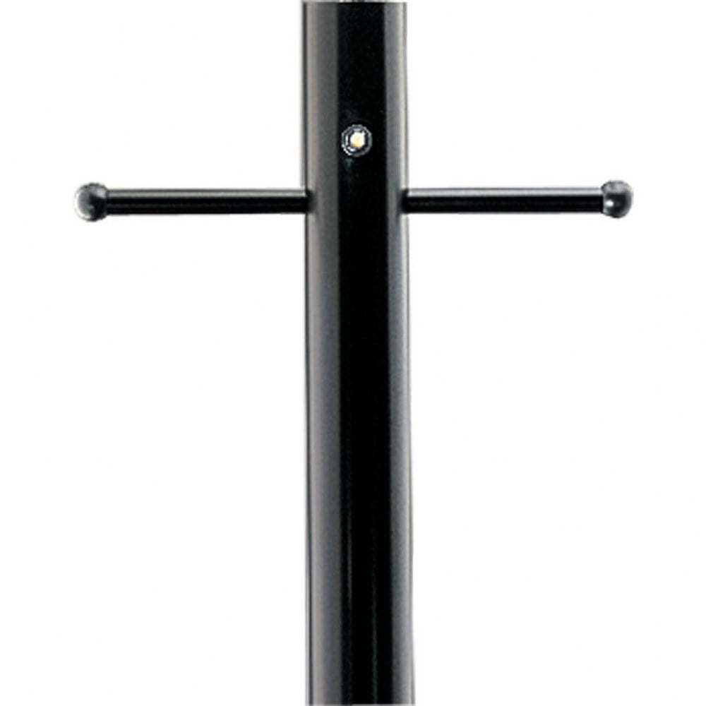 7-Foot Black Aluminum Outdoor Light Post with Photocell