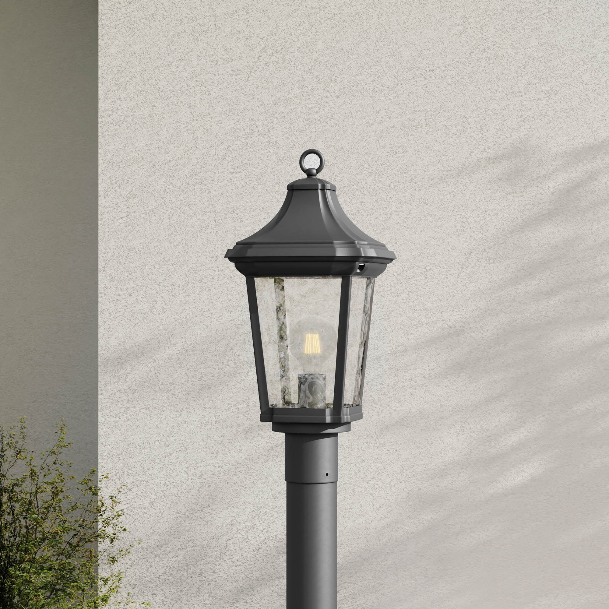 Marquette 19" Black Composite Polymer Outdoor Post Lantern