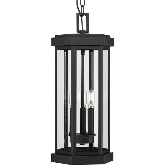 Ramsey Collection Textured Black Modern Farmhouse Outdoor Hanging Lantern