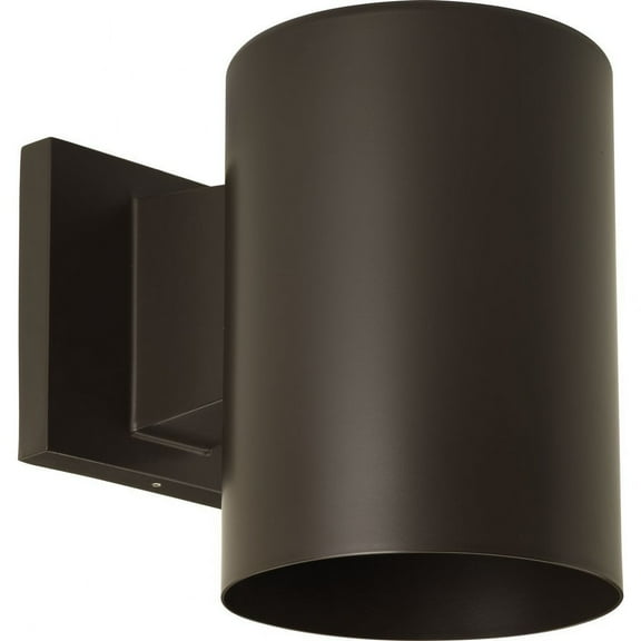 Progress Lighting P5674-20 5-Inch Cylinder with Heavy Duty Aluminum Construction and Die Cast Wall Bracket Powder Coated Finish UL Listed For Wet Locations, Antique Bronze [Antique Bronze]