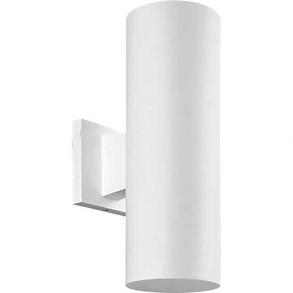 P5713-30-Progress Lighting-Cylinder - 14 Inch Height - Outdoor Light - 2 Light - TRUE - Line Voltage - Damp Rated-White Finish