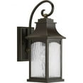 thumbnail image 1 of Progress Lighting Maison 1-Light Outdoor Wall Lantern in Oil Rubbed Bronze with Clear Water Seeded Glass, 1 of 5
