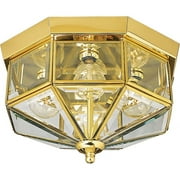 Progress Lighting P5789 4 Light Flush Mount Outdoor Ceiling Fixture - Brass