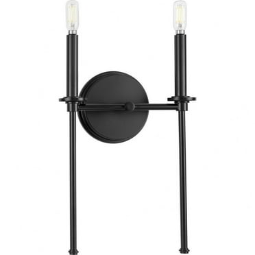 P710107-31M-Progress Lighting-Elara - 2 Light Wall Bracket In New Traditional Style-16.62 Inches Tall and 4.37 Inches Wide-Matte Black Finish
