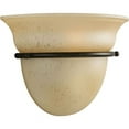thumbnail image 1 of Progress Lighting Torino 1-Light Wall Sconce, Porcelain, Forged Bronze, Etched White Glass Bowl, 1 of 2