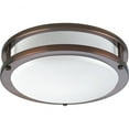 thumbnail image 1 of Progress Lighting, Acrylic Round, 1-Light Flush Mount, Urban Bronze, White Acrylic Shade, 1 of 3