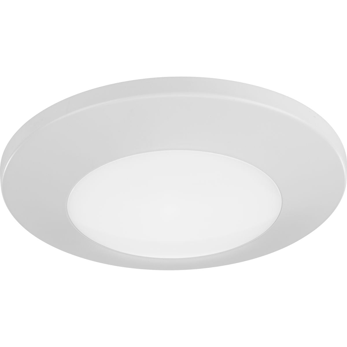 Satin White Glass LED Flush Mount Light, 7.25"