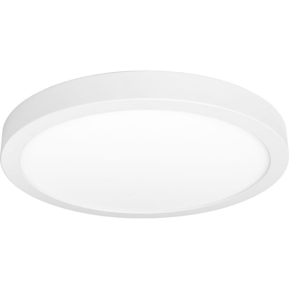 Slim Profile Edgelit 14" White Aluminum LED Flush Mount - Modern, Energy Star