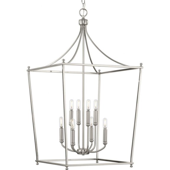 P500371-009-Progress Lighting-Parkhurst - 8 Light Foyer In New Traditional Style-36 Inches Tall and 20 Inches Wide-Brushed Nickel Finish