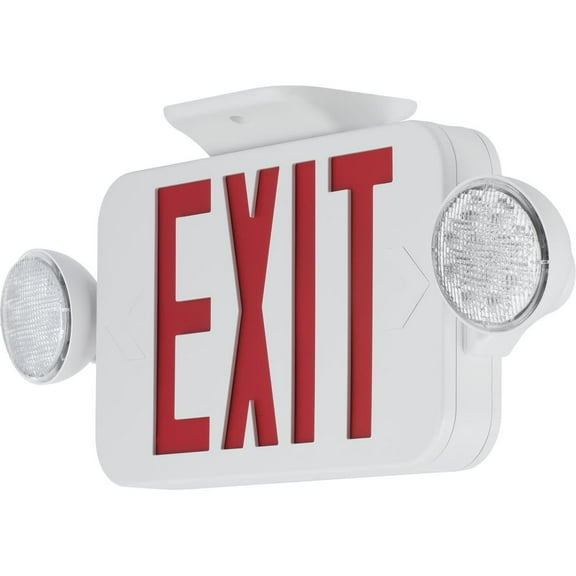 Progress Lighting Pecue-Ur-30-Rc Red Led Exit Sign - White