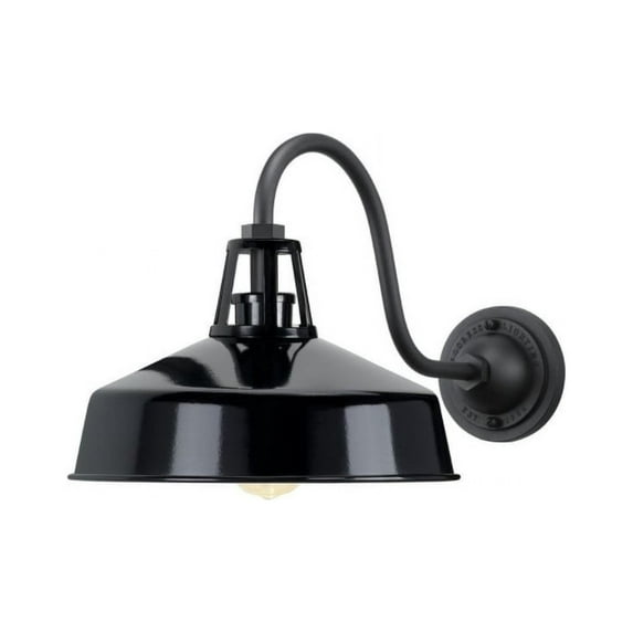 Progress Lighting Perry Court 1-Light Gloss Black Outdoor Wall Lantern