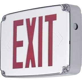 Progress Lighting PEWLE-SR-30 Double Sided Red Led Exit Sign For End, Ceiling, Or Wall