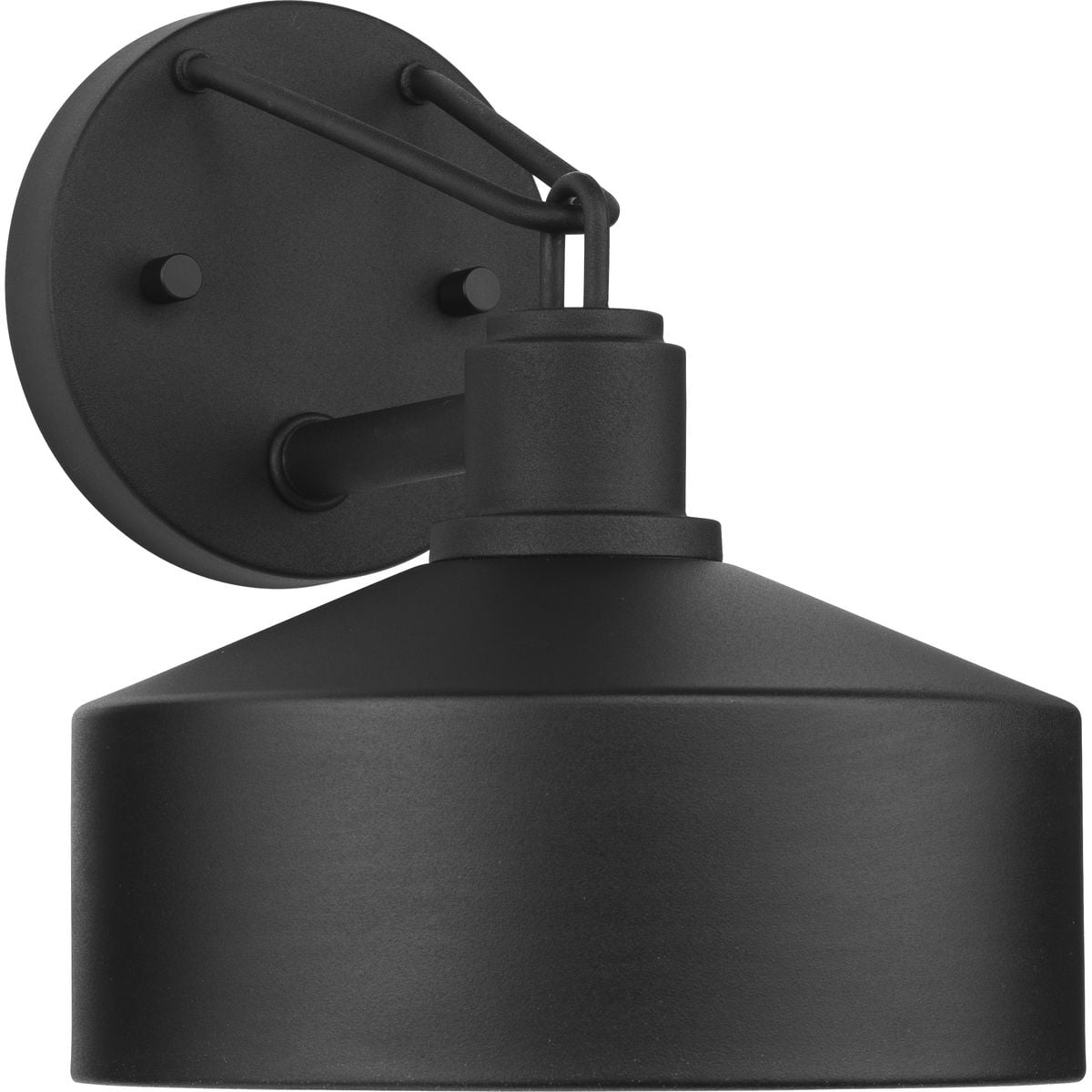 Textured Black Steel Industrial Outdoor Wall Lantern