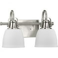 thumbnail image 1 of P300427-009-Progress Lighting-Preston - 2 Light Bath Vanity In Farmhouse Style-9 Inches Tall and 7.37 Inches Wide-Brushed Nickel Finish, 1 of 12