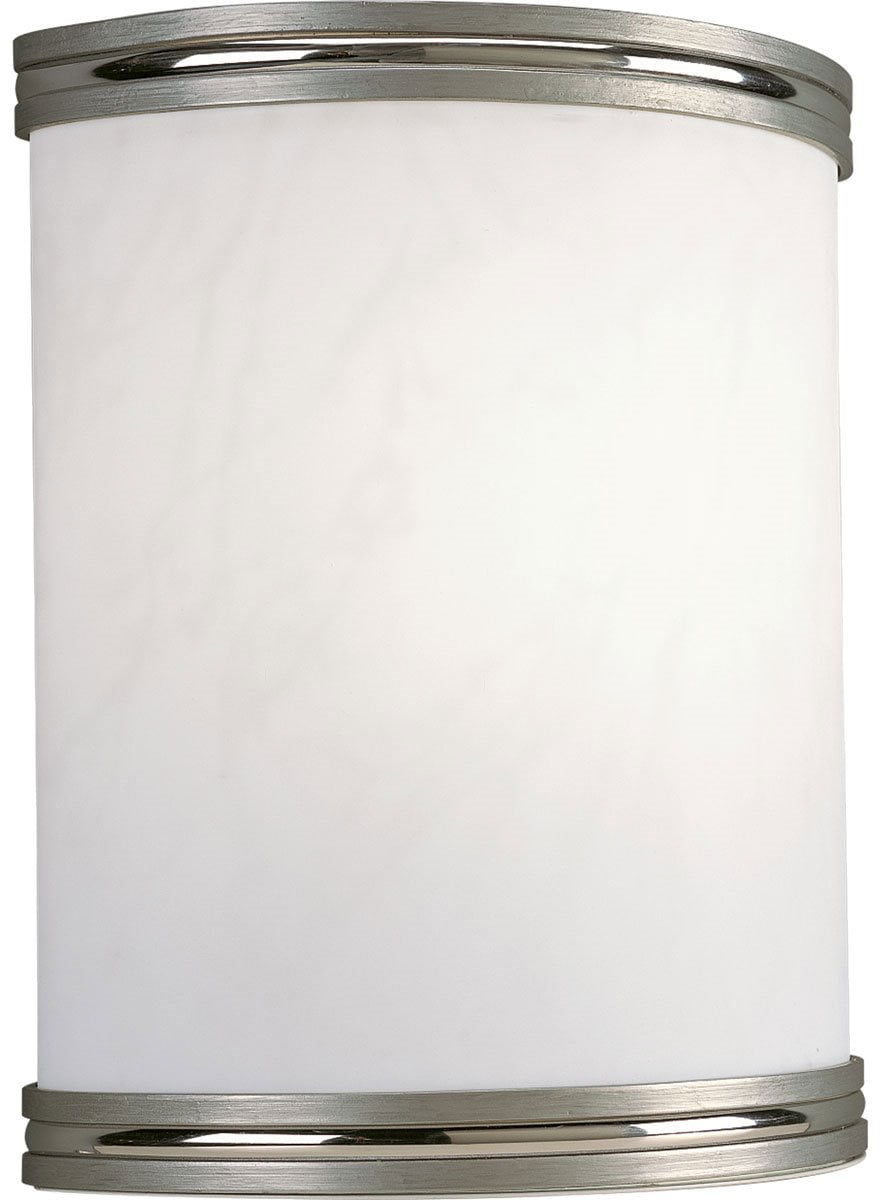 Brushed Nickel Alabaster Swirl LED Wall Sconce