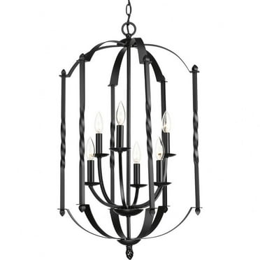 Progress Lighting - Six Light Chandelier - Greyson - 6 Light in Farmhouse style