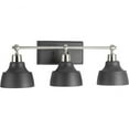 thumbnail image 1 of Progress Lighting Bramlett 3-Light Bath & Vanity, Brushed Nickel, Metal Reflector Shades, 1 of 10