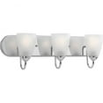 thumbnail image 1 of Progress Lighting Gather Collection 3-Light Bath Bracket, Polished Chrome, Etched Glass Shade, 1 of 3