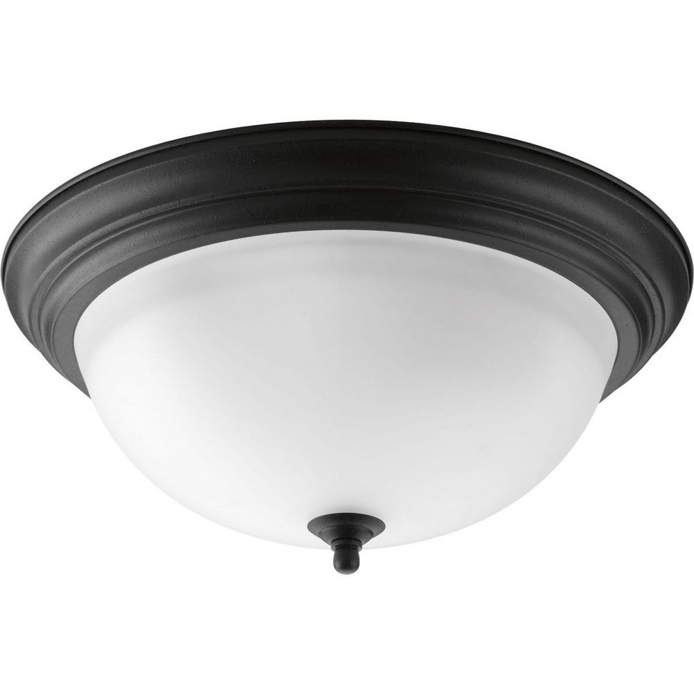Three-Light Dome Glass 15-1/4" Close-to-Ceiling