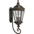 thumbnail image 1 of Progress Lighting Crawford 3-Light Wall Lantern, Oil Rubbed Bronze, Clear Beveled Glass Panels, 1 of 2
