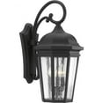 thumbnail image 1 of Progress Lighting Verdae 3-Light Outdoor Wall Lantern, Black, Clear Seeded Glass, 1 of 4