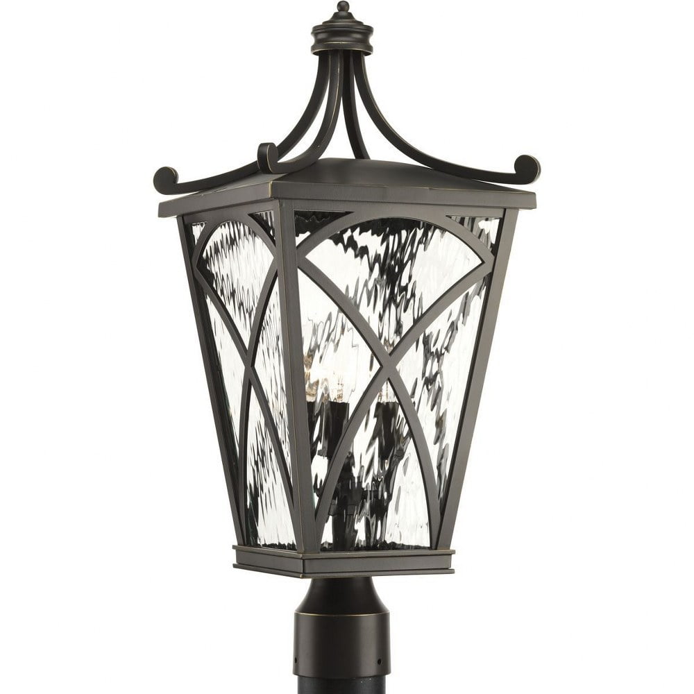 Cadence Bronze 22.63" Outdoor Post Lantern with Clear Glass