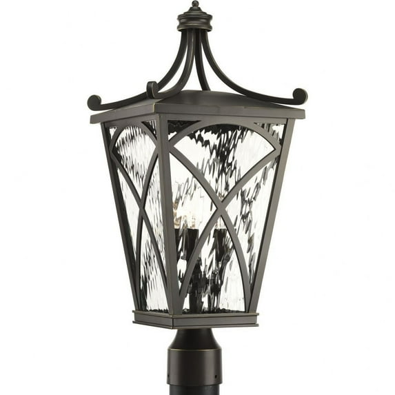 Progress Lighting - Three Light Post Lantern - Outdoor - Cadence - Outdoor Light