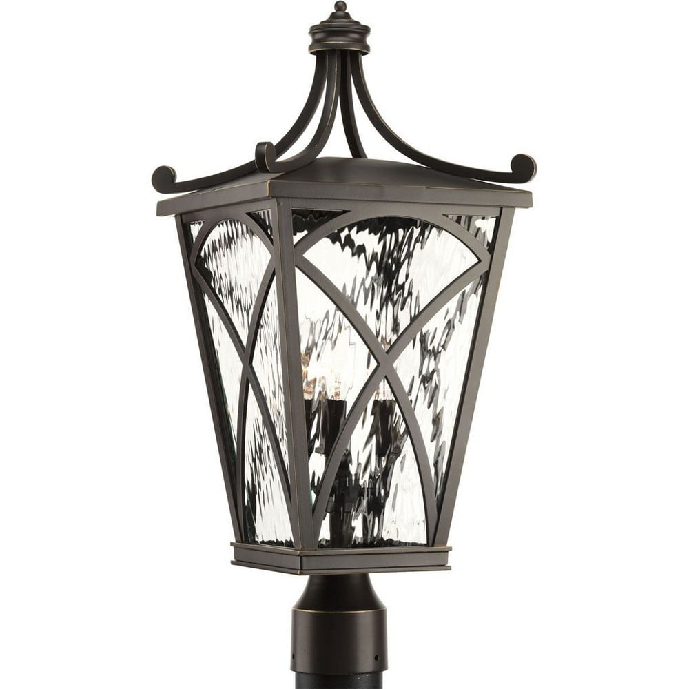 Cadence Bronze 22.63" Outdoor Post Lantern with Clear Glass