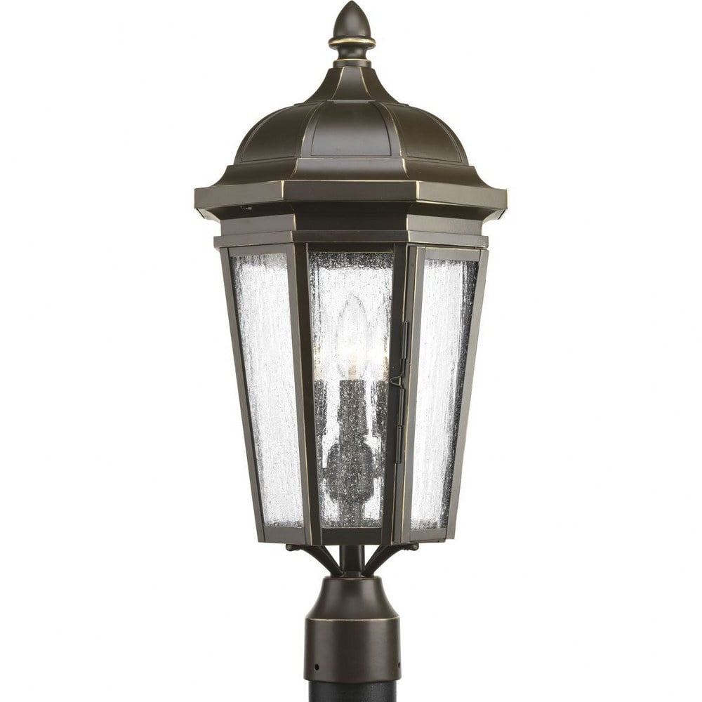 Progress Lighting - Three Light Post Lantern - Outdoor - Verdae - Outdoor Light