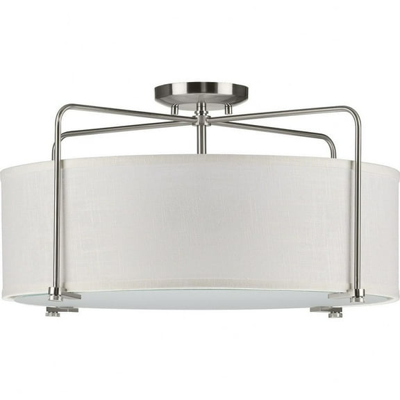Progress Lighting - Three Light Semi Flush Convertible - Close-to-Ceiling -