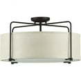 thumbnail image 1 of P350110-020-Progress Lighting-Kempsey - 11 Inch Height - Close-to-Ceiling Light - 3 Light - Flat Round Shade - Line Voltage-Antique Bronze Finish, 1 of 12