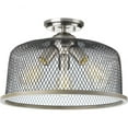 thumbnail image 1 of P350091-009-Progress Lighting-Tilley - Close-to-Ceiling Light - 3 Light in Coastal style - 16 Inches wide by 10.25 Inches high-Brushed Nickel Finish, 1 of 2
