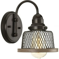 Progress Lighting Tilley Collection Antique Bronze Dimmable Vanity Light with Metal Mesh Shade