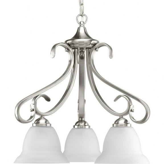 Progress Lighting Torino Brushed Nickel Traditional/Casual Chandelier w/ 3 Light 100W - P4405-09