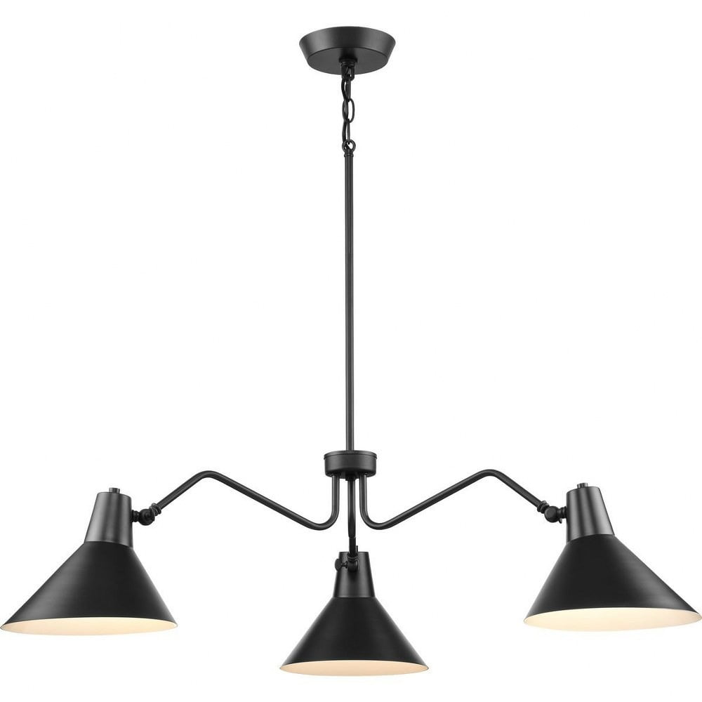 Trimble Matte Black Mid-Century Modern Chandelier