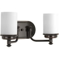 thumbnail image 1 of Glide Collection Two-Light Rubbed Bronze Etched Opal Glass Coastal Bath Vanity Light, 1 of 4