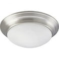 thumbnail image 1 of Progress Lighting Messina Collection 2-Light Flush Mount, Brushed Nickel, Etched Alabaster Glass, 1 of 2