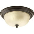 thumbnail image 1 of Progress Lighting Melon 2-Light Flush Mount, Brushed Nickel, Alabaster Glass Shade, 1 of 2