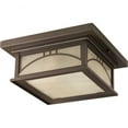 thumbnail image 1 of Progress Lighting, Residence Collection, 2-Light Flush Mount, Antique Bronze, Textured Art Glass Shade, 1 of 2