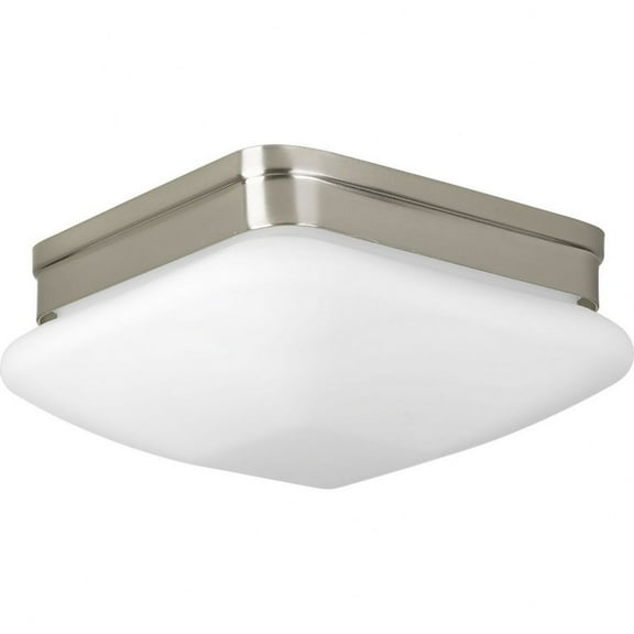 P3549-09-Progress Lighting-Appeal - Close-to-Ceiling Light - 2 Light - Square Shade in Modern style - 9 Inches wide by 3.75 Inches high-Brushed Nickel